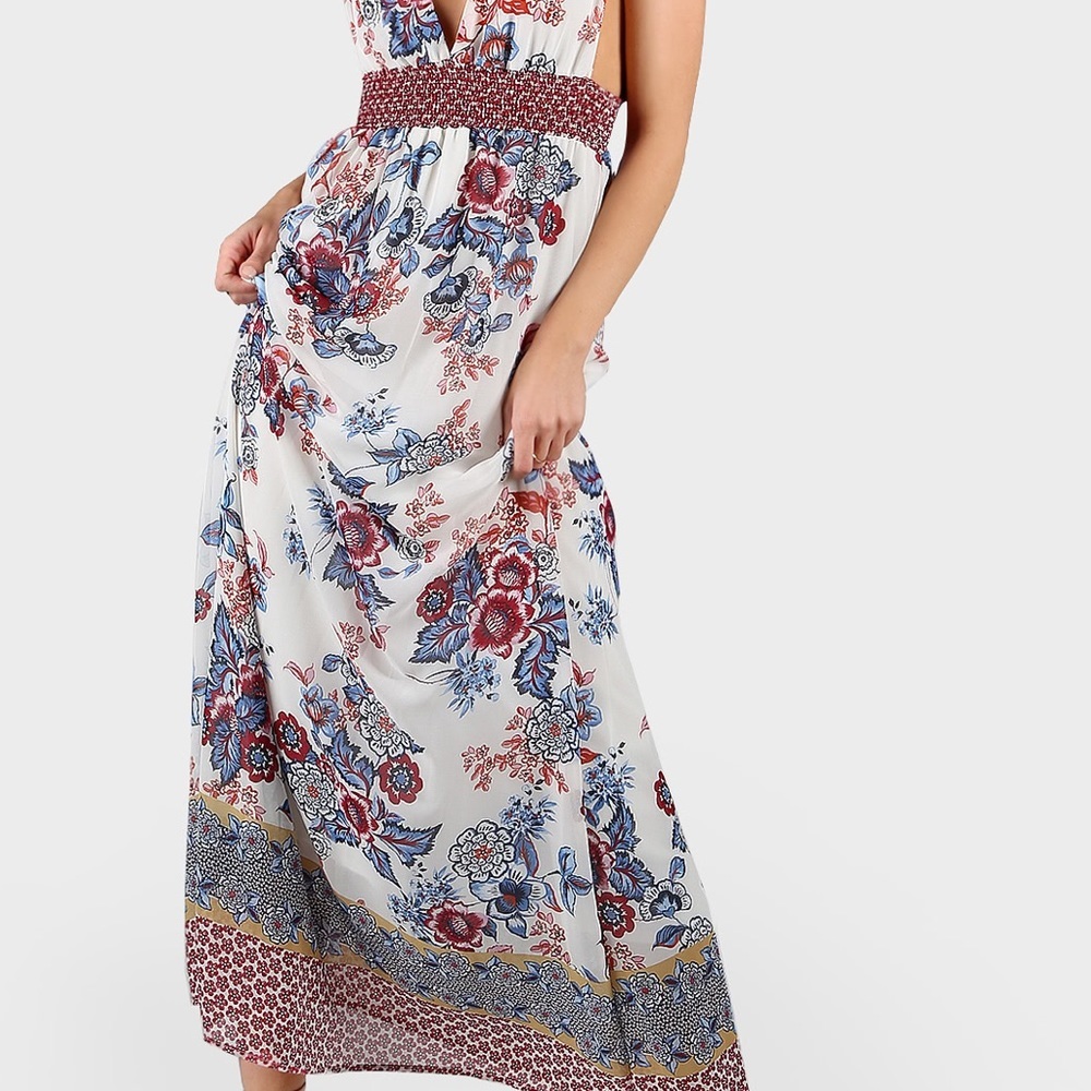 Halter floral maxi dress - Picture 3 of 5